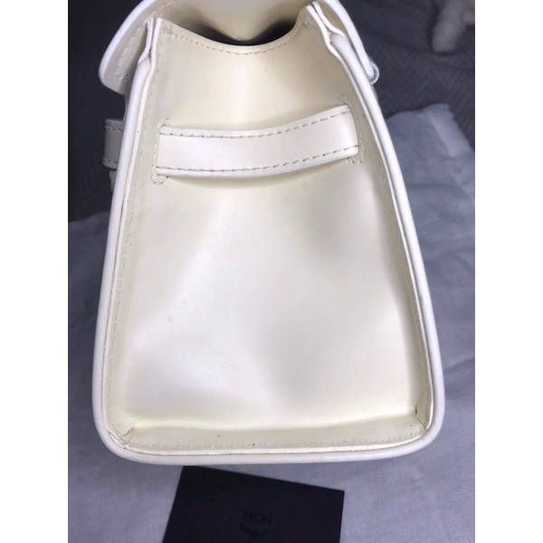 Túi Mcm heritage white authentic