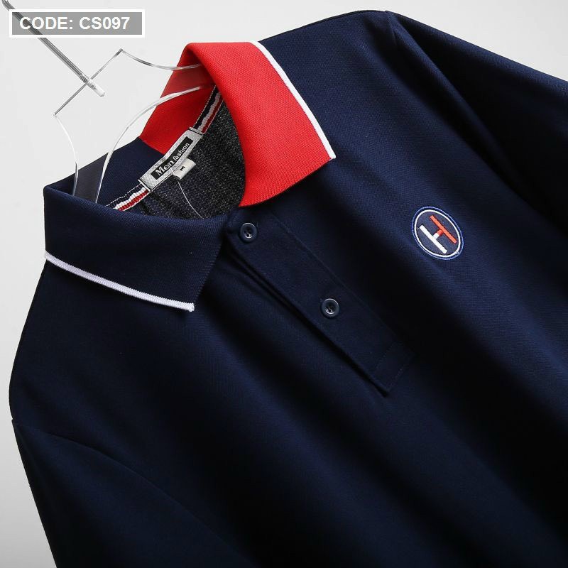 Áo thun nam cổ bẻ H cao cấp màu trắng, xanh đen, đỏ (size M ->XXL) 097 | BigBuy360 - bigbuy360.vn