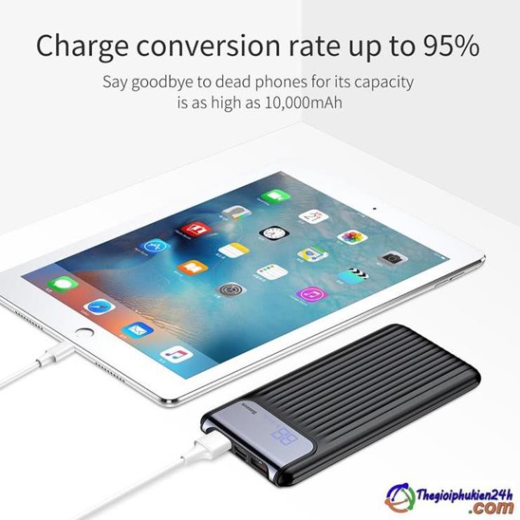 Sạc Dự Phòng Baseus Cổng Usb 3.0 Hỗ Trợ Sạc Nhanh Cho Iphone X 8 7 6 Samsung S9 Huawei 10000mah