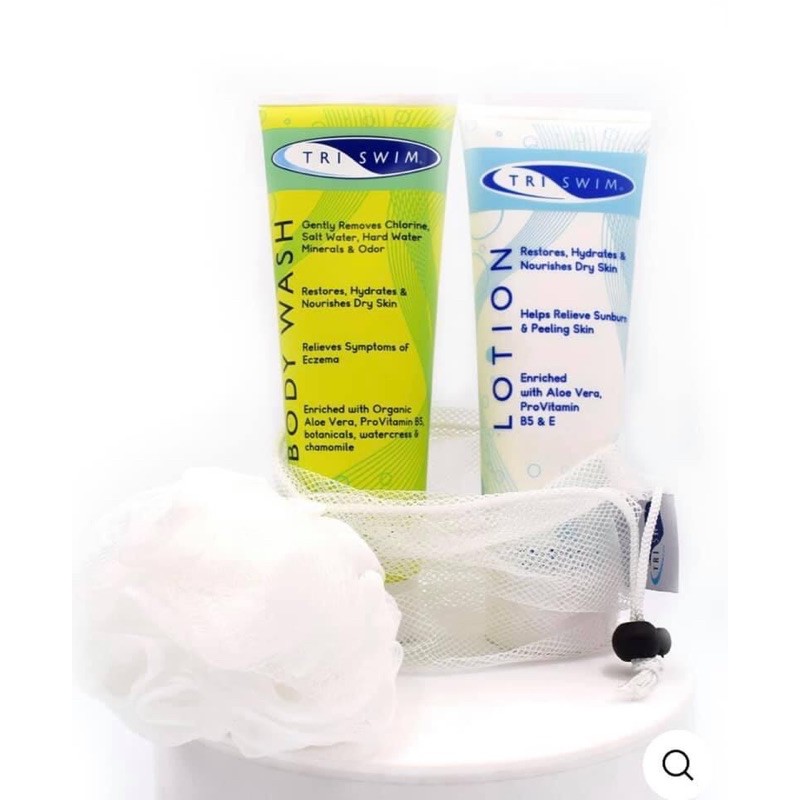 Combo 4 Chai: Dầu Gội + Dầu Xả + Sữa Tắm + Sữa Dưỡng Da Triswim  loại bỏ sạch Clo sau khi bơi