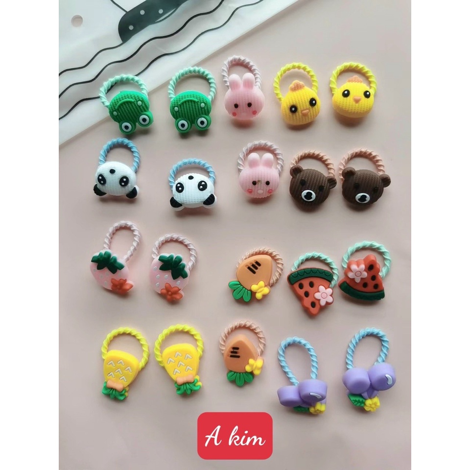 (Bán Buôn Sỉ) Set 20 Dây Buộc/Cột Tóc Xinh Xắn Dành Cho Bé Gái