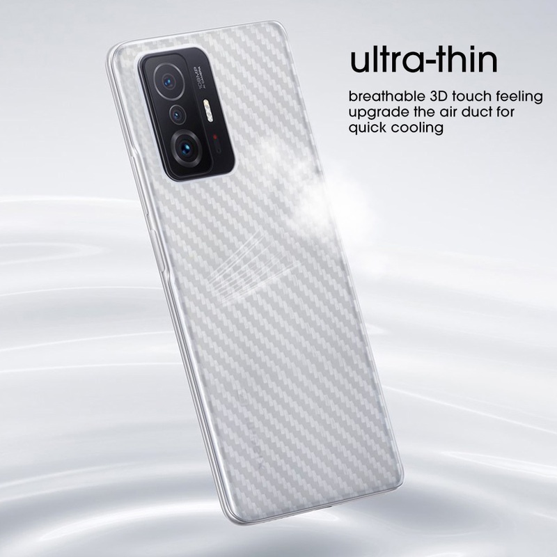 Ốp Điện Thoại PVC Siêu Mỏng Họa Tiết Sợi Carbon Chống Bám Vân Tay Cho Xiaomi 11T/11T Pro/11 LITE