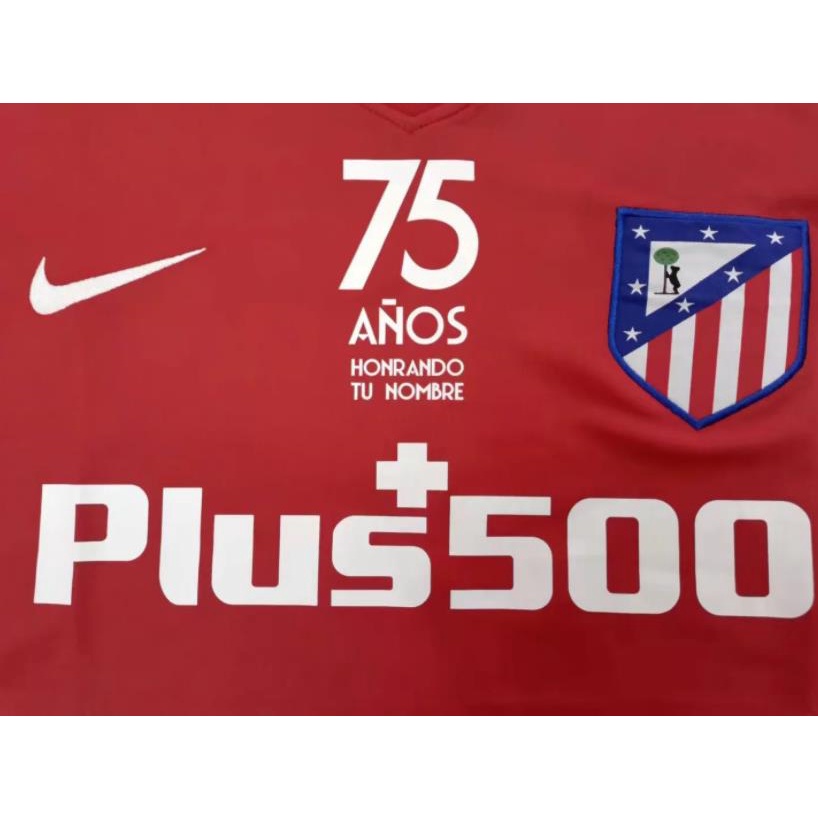 Chất lượng hàng đầu Atletico Madrid Phiên bản kỷ niệm 75 năm Áo bóng đá Jersey Jersey Jersi Áo sơ mi nam