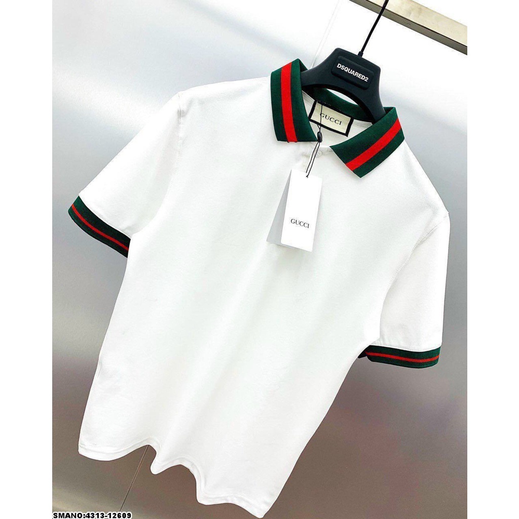 ÁO THUN GUCCI VIỀN ĐỎ TAY VÀ CỔ DÀNH CHO NAM LỊCH LÃM PHONG CÁCH 🔥