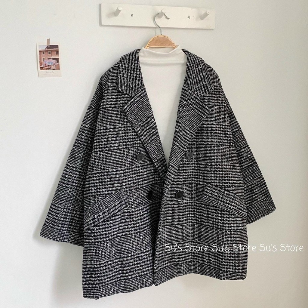Áo vest blazer kẻ