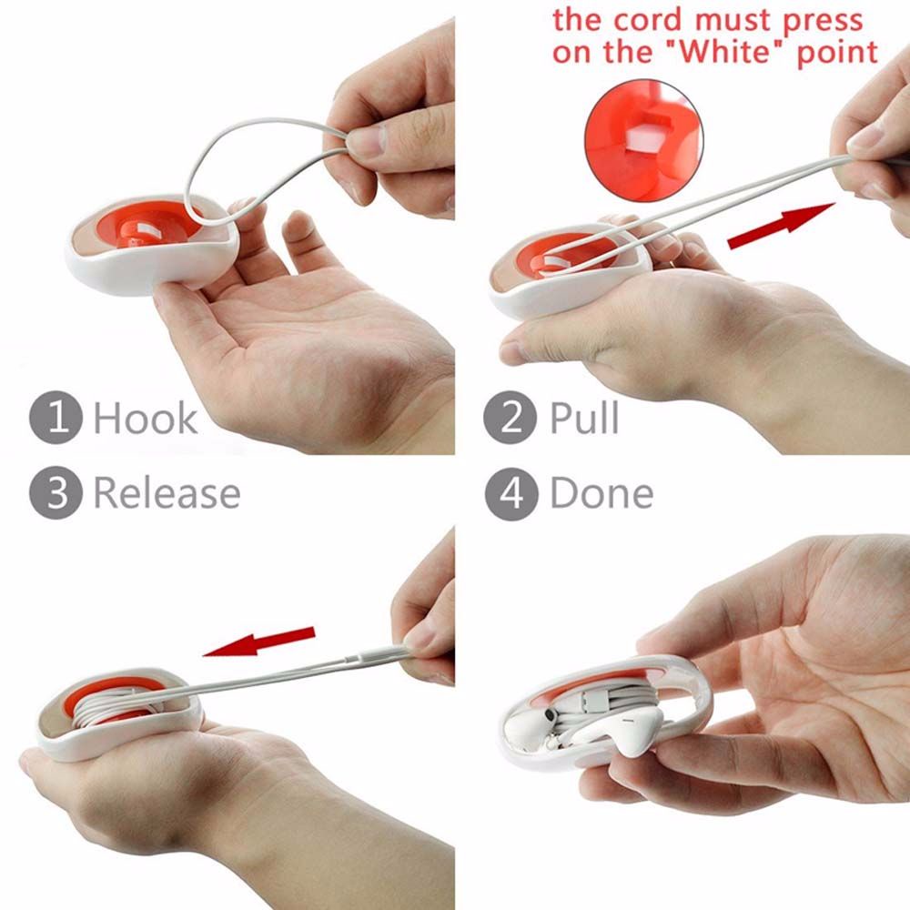 Phụ kiện quấn dây cáp sạc/tai nghe tự động sắp xếp gọn gàng cho điện thoại