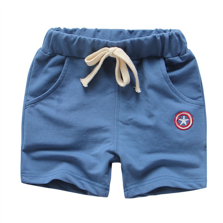 Quần Short Vải Cotton In Hình Marvel 5 Màu Thời Trang Mùa Hè Cho Bé Trai / Gái 1-8 Tuổi