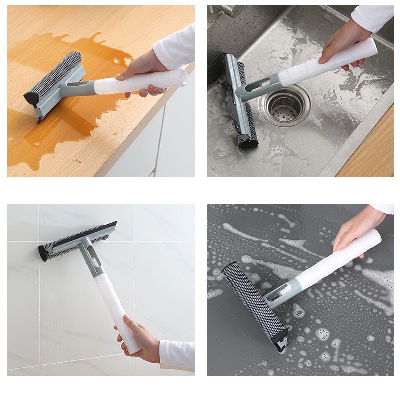 Dụng cụ vệ sinh kính cửa sổ phòng tắm với bình xịt tiện dụng
