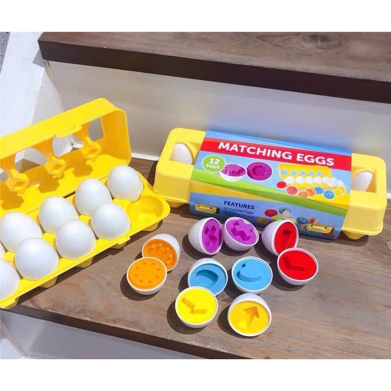 TRÒ CHƠI TRỨNG MATCHING EGG / SET TRỨNG GHÉP ĐÔI -  Trò chơi matching đầu đời cho bé yêu!!!