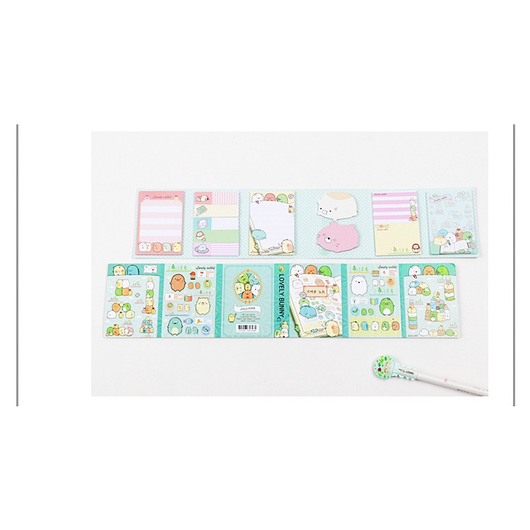 Sổ giấy ghi chú giấy note hình động vật dễ thương - Gấu Thỏ House