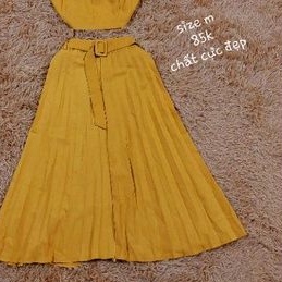 sét chân váy dập  li