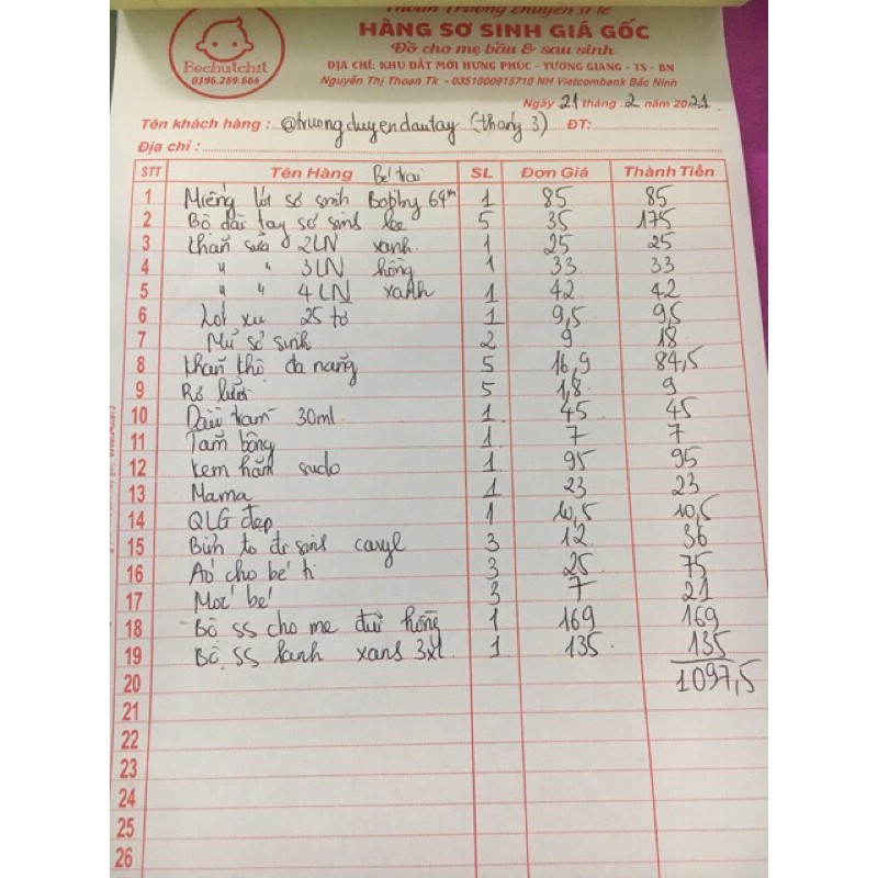 Combo đi sinh bé trai