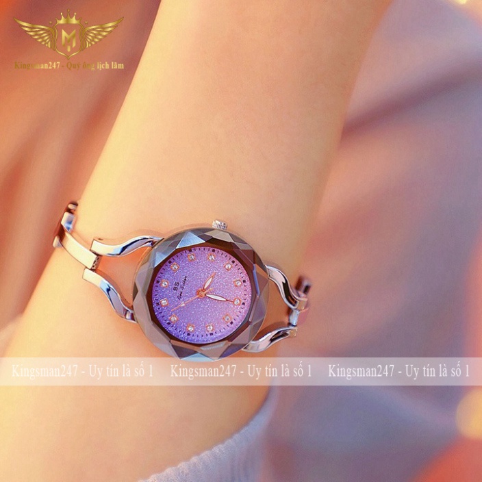 Đồng hồ nữ chính hãng Bs mặt nhỏ, đính đá, dây kim loại cá tính, thời trang hiện đại cao cấp chính hãng [Tặng bông tai] | BigBuy360 - bigbuy360.vn