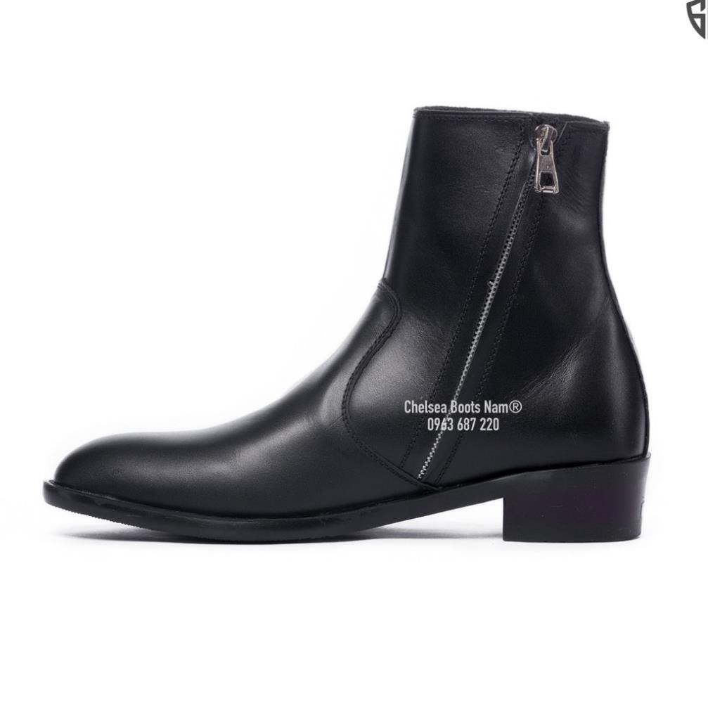 [Tăng chiều cao] 4.5cm Heels Boots, Zipper Chelsea Boots [Sale]