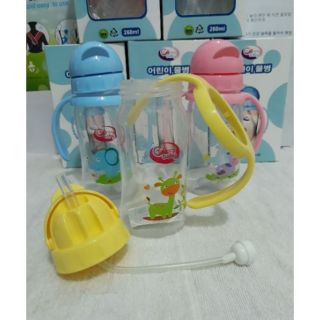 Bình tập uống nước bật vòi GB baby hình chim cánh cụt 260ml