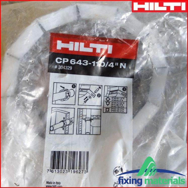 Cùm (vòng) ngăn cháy lan HILTI CP 643 N FIRESTOP COLLARS. Hàng chính hãng thanh lý