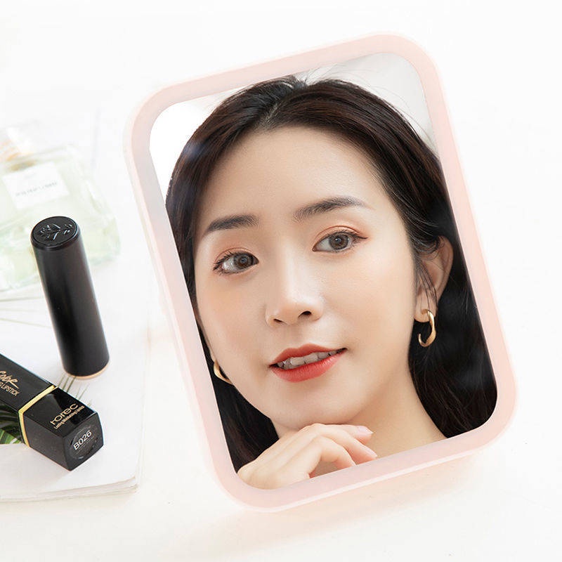 Led Net Red Makeup Mirror với đèn làm đẹp Ký túc xá máy tính bảng Máy tính bảng Gương nữ gấp sinh viên Portable Mir | BigBuy360 - bigbuy360.vn