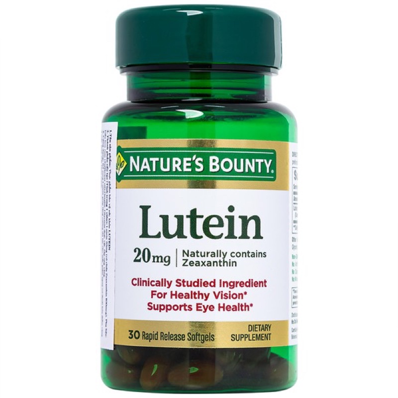 Lutein Nature's Bounty 30V - Viên Uống Bổ Mắt Của Mỹ