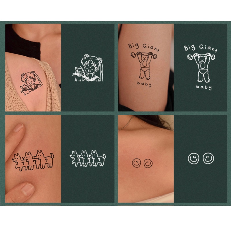 Bộ 30 hình xăm dán tạm thời unisex chống thấm nước có thể kéo dài đến 15 ngày JIAMIN Magic Tattoo