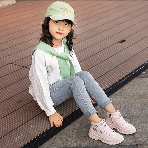 Giày cao cổ bé gái phong cách Hàn Quốc Ta73 - Mẫu mới