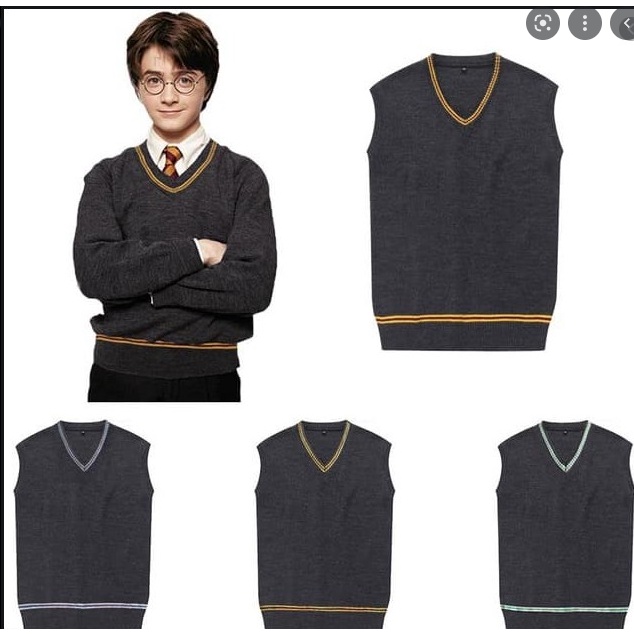 Áo Len Harry Potter, Hufflepuff Ravenclaw Slytherin Gryffindor Áo Cardigan Không Tay