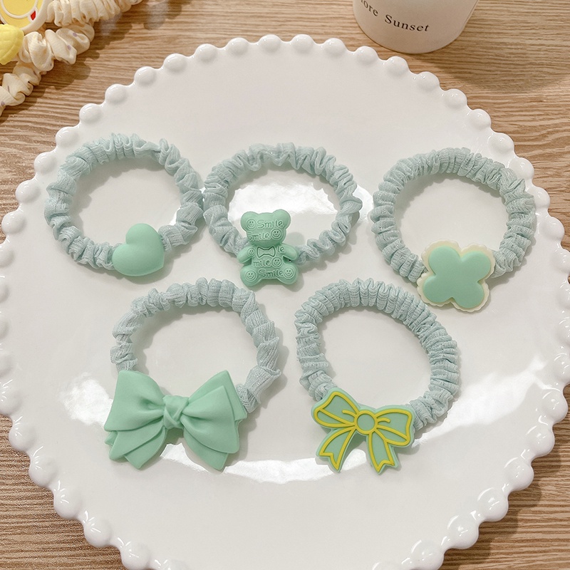 Dây Cột Tóc Co Giãn Cao Phong Cách Hàn Quốc Ngọt Ngào Cho Nữ