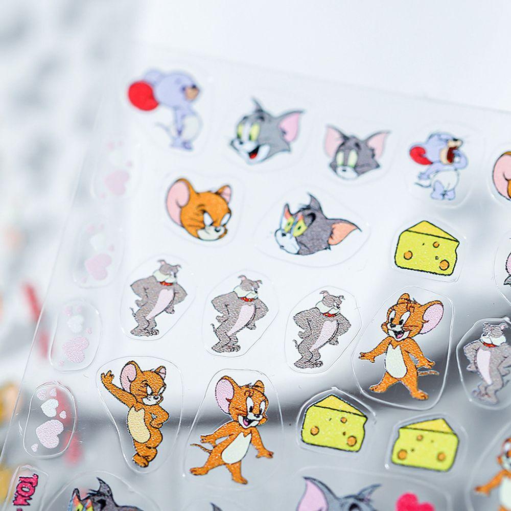 Miếng Dán Trang Trí Móng Tay Tự Dính Họa Tiết Hoạt Hình Tom / Hành Tinh 3D