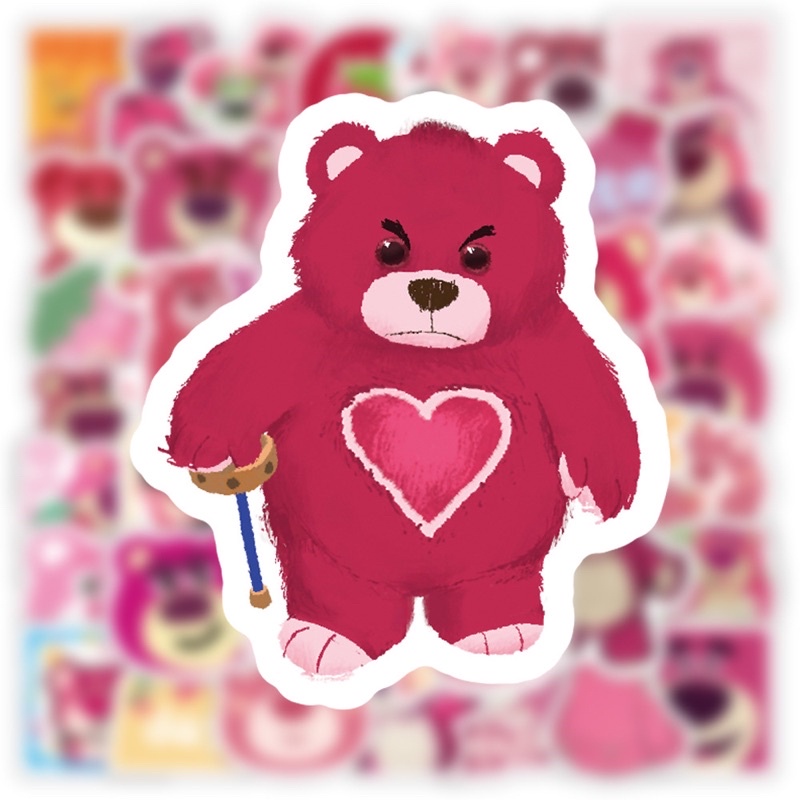 Sticker Gấu Dâu LOTSO, Thỏ Tím Cáo Hồng Siêu Dễ Thương