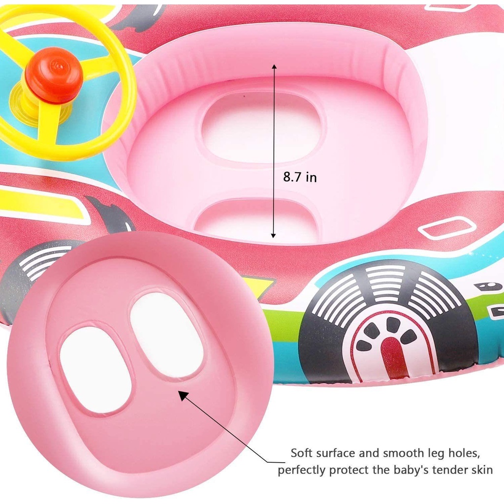 Phao Bơi Tròn Họa Tiết Hoạt Hình Dễ Thương Cho Bé