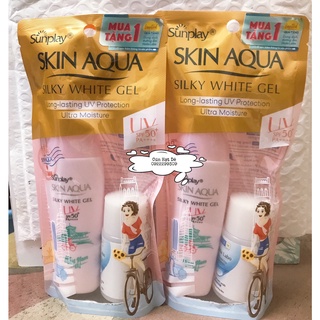 Gel Chống Nắng Dưỡng Da Trắng Mượt Sunplay Skin Aqua Silky White Gel SPF 50 PA+++ (30g)