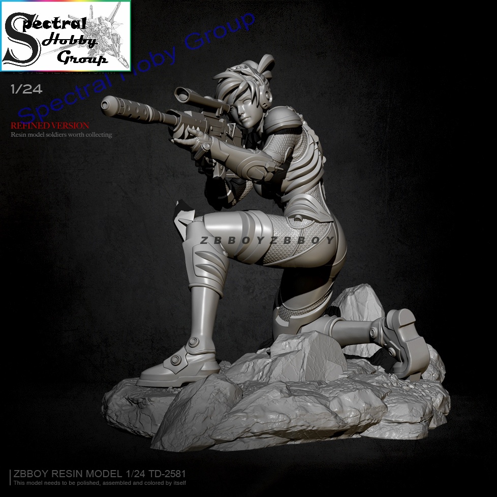 Mô hình nhựa Resin 75mm Female Sniper TD2581 Sarah Louise Kerrigan StarCraft