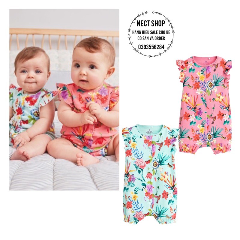 Sét 2 bộ romper next hoa sale