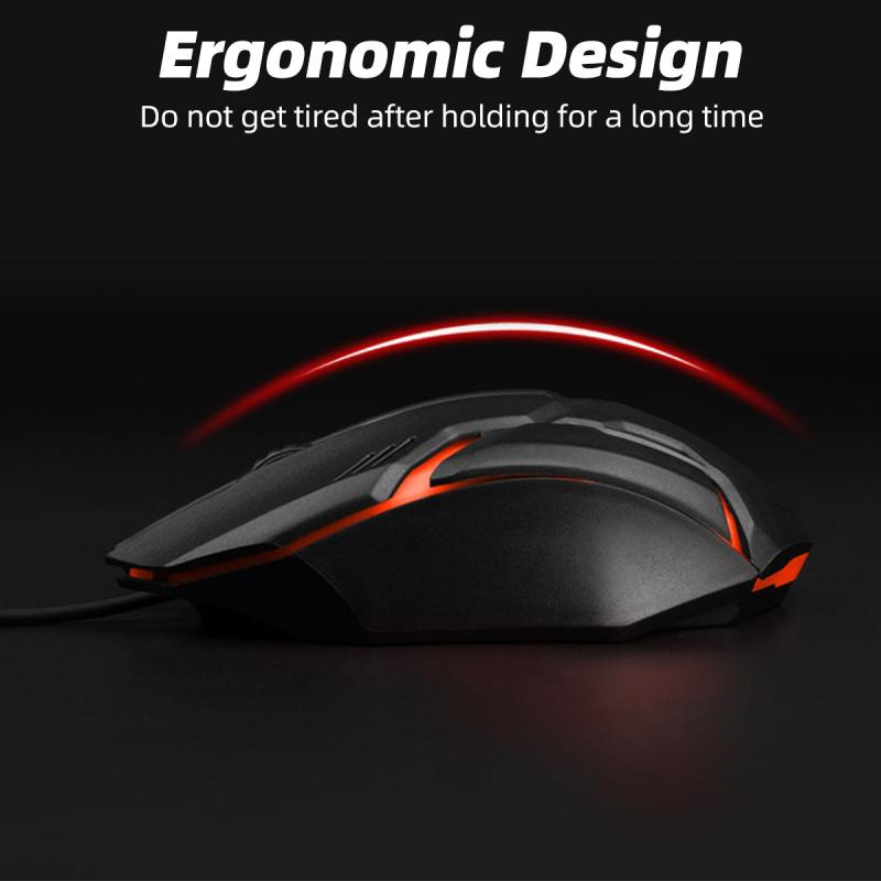 Chuột quang HdoorLink có dây 3 nút bấm 1600 dpi 1.2m dùng để chơi game