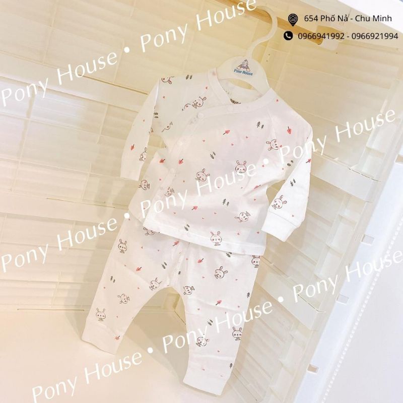 Bộ dài tay sơ sinh cài lệch Dokma