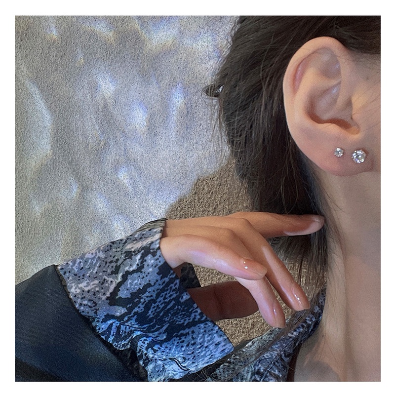 3 Đôi bông tai đính đá đơn giản thời trang cho nữ