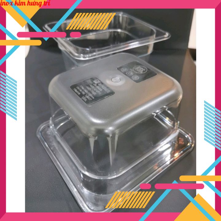 KHAY Mica trong suốt 1/6 đựng topping,thạch trà sữa