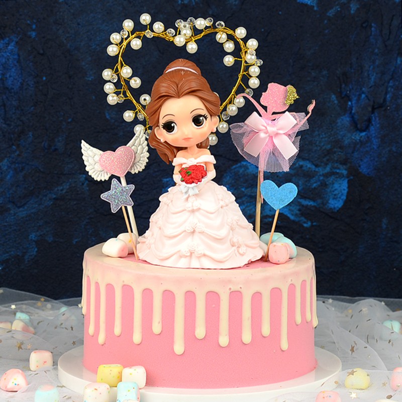 Công chúa Belle cô dâu trang trí bánh