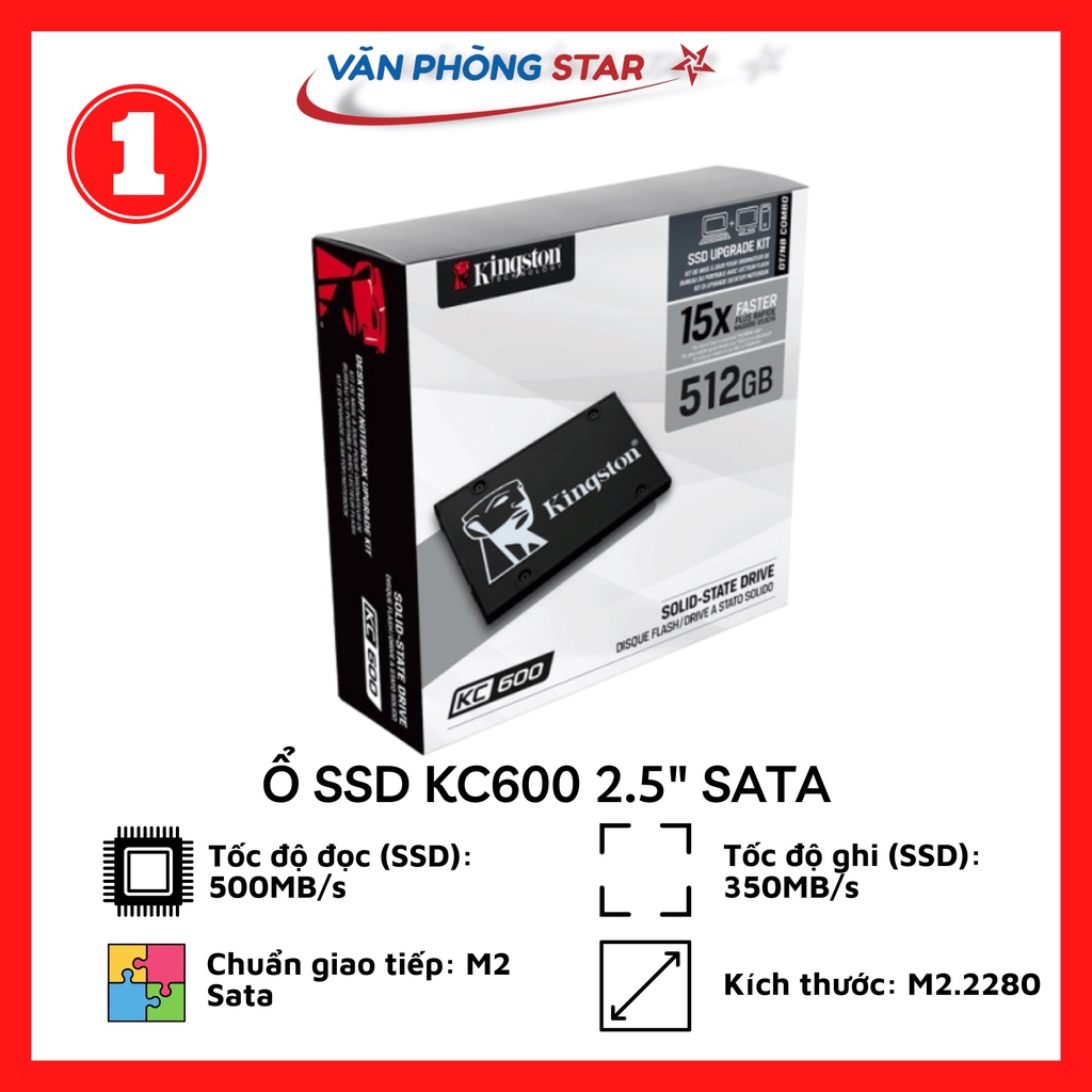 Ổ SSD KC600 2.5&quot; SATA chính hãng