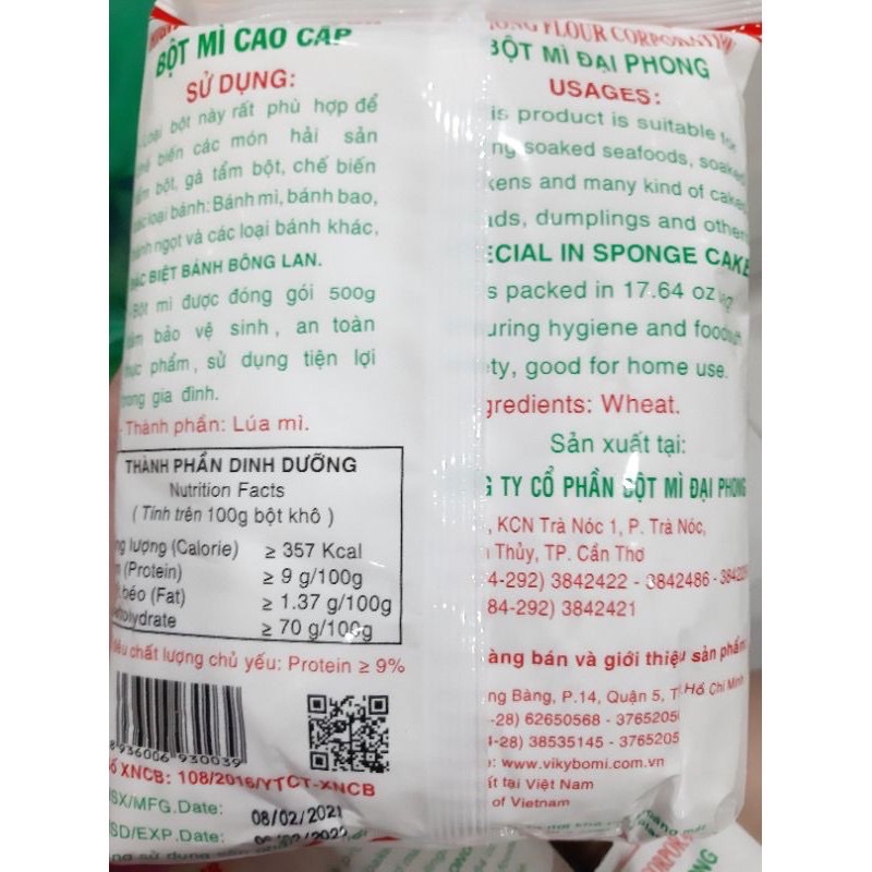 Bột mì số 8 hiệu trái táo đỏ 500g