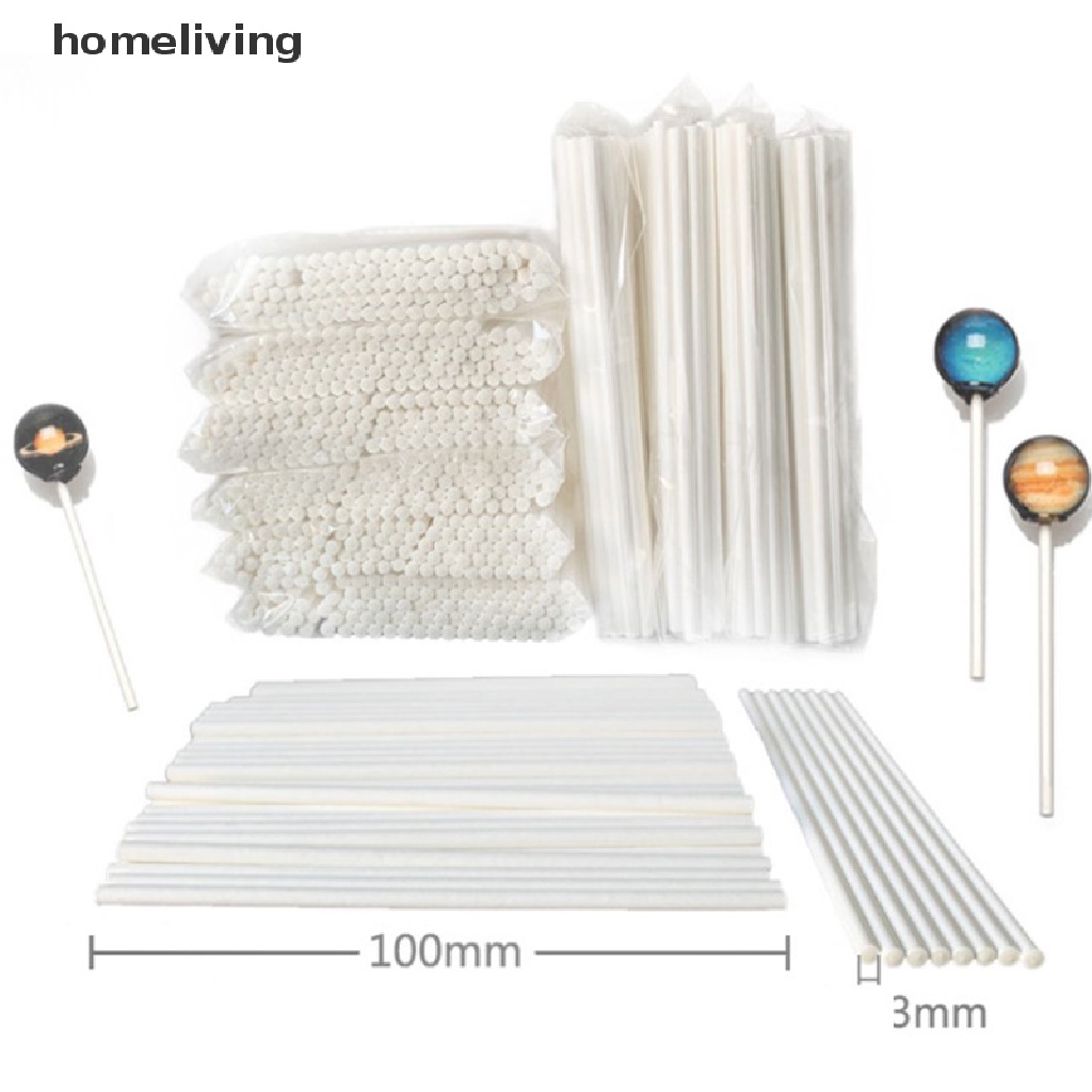 Set 100 Que Giấy Trơn Màu Làm Kẹo Mút DIY