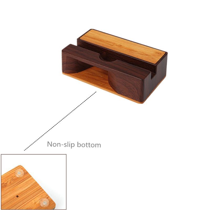 lucky* Wooden Charging Dock Station Mobile Phone Stand Holder Charger Base Desk Organizer for iPhone for ANdroid Mobile Cellphones Accessories