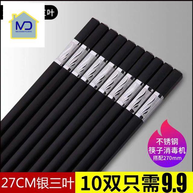 (Loại 1 dày) Đũa khảm vàng bạc chống mốc chịu nhiệt cao cấp