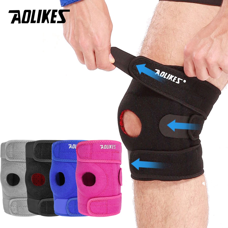 Miếng đệm bảo vệ đầu gối AOLIKES 4 lò xo an toàn khi tập thể thao bóng chuyền