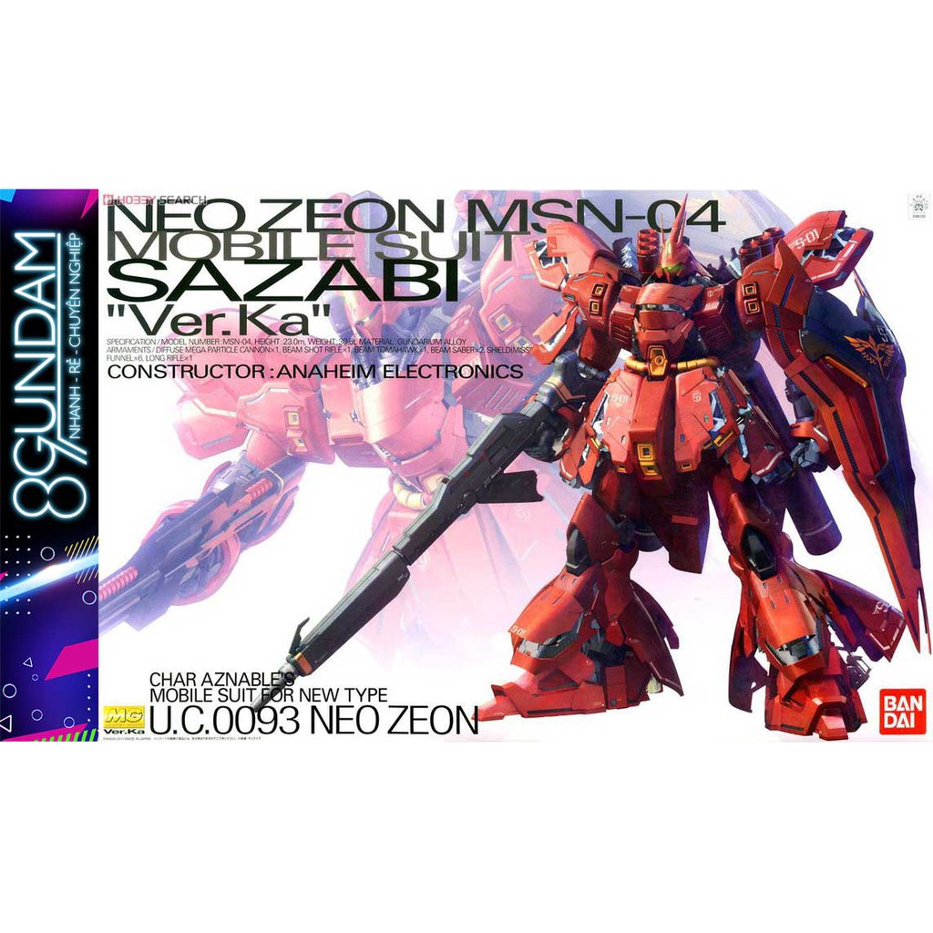 Mô Hình Lắp Ráp MG MSN-04 Sazabi ver.Ka