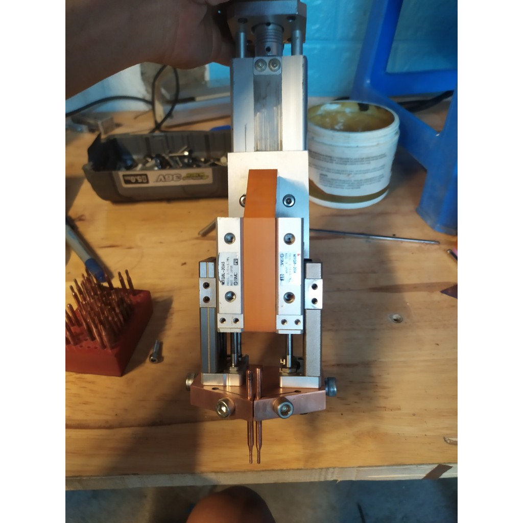 Trụ hàn cell pin - Combo trục z và cân lực cho khách, hàn cell pin [Ty nguyen]