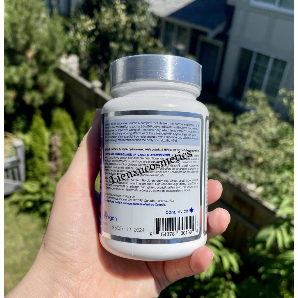 Vitamin B tổng hợp Canprev’s Synergy B 60 viên; hsd 2025