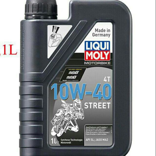 NHỚT CAO CẤP CHO XE MÁY, MOTO LIQUI MOLY MOTORBIKE STREET 4T 10W40 1L