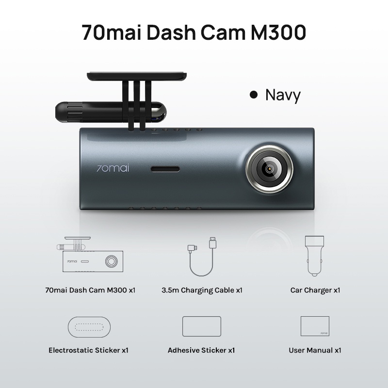 Camera Hành Trình Xe Hơi 70mai M300 DVR 1296P Chế Độ Ban Đêm 24H WIFI &amp; WIFI
