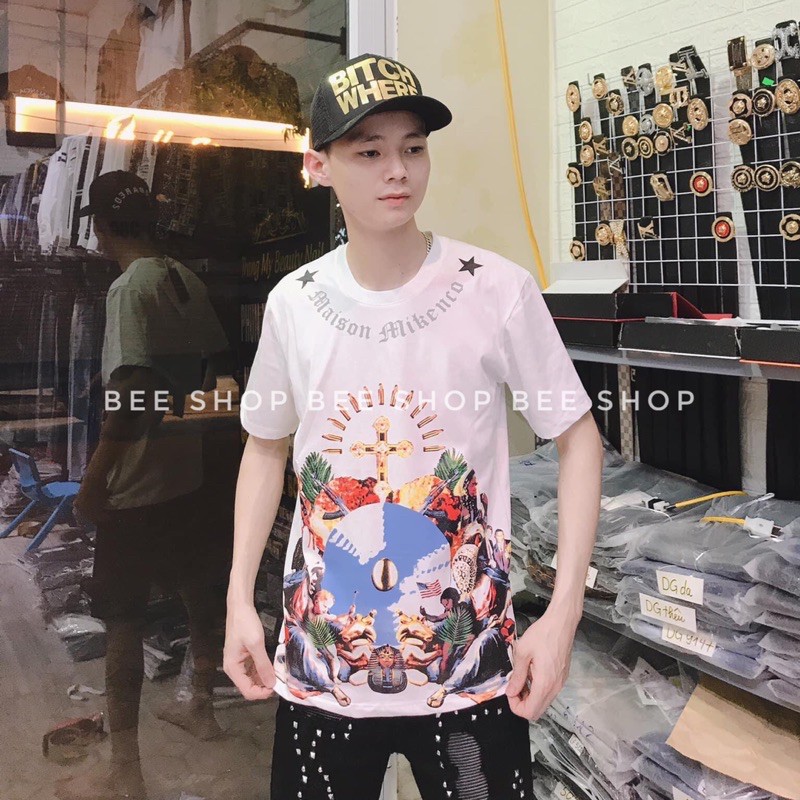 Áo phông Mikenco in 3D thánh giá, áo đôi nam nữ, áo t-shirt - Bee Shop