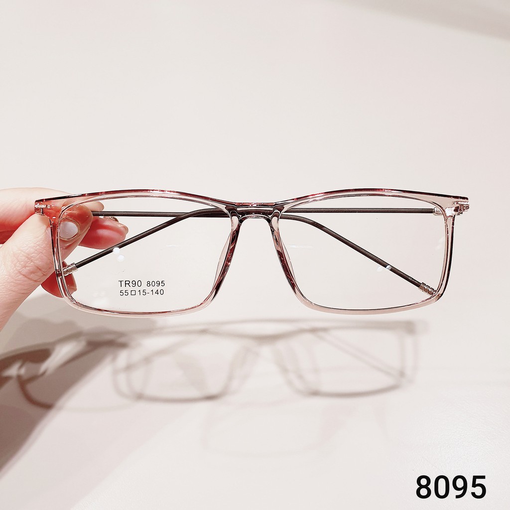 Gọng kính mảnh nam nữ Lilyeyewear nhựa mắt vuông nhiều màu 8095
